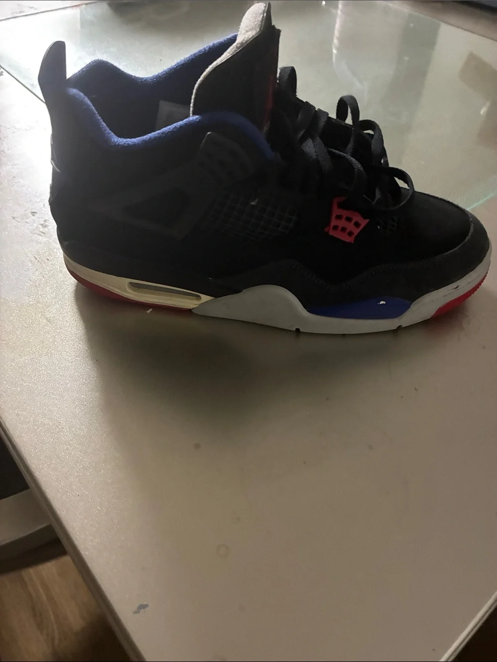 Jordan Black with Blue and Red Accents Sneaker